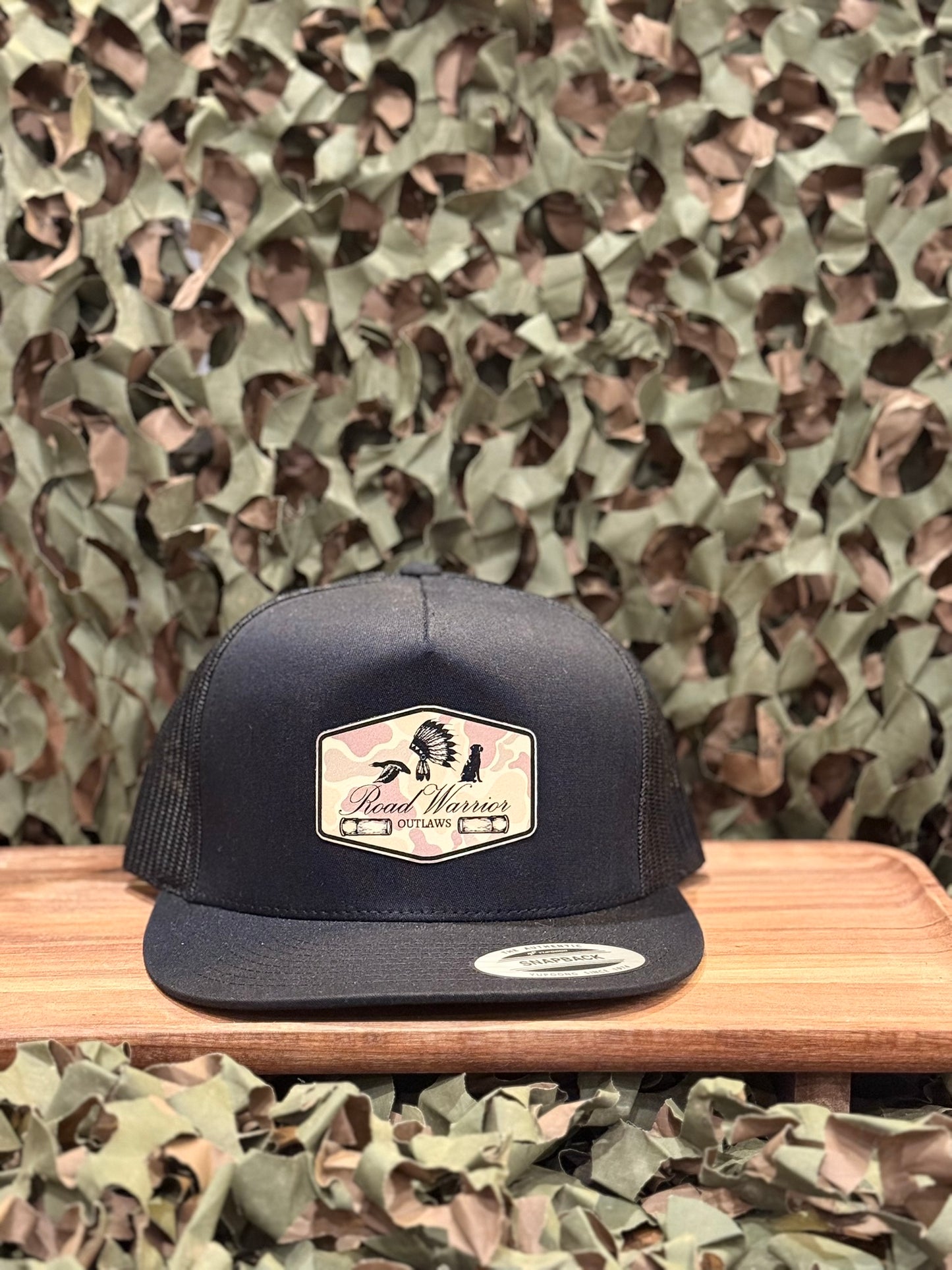 Black Trucker Style Cap